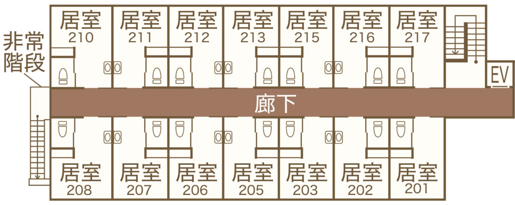 メディホス富士川2階平面図